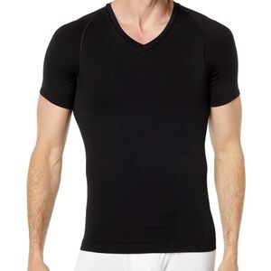 Spanx Men's Black V-Neck Ultra Sculpt Compression Undershirt Size L sales sample